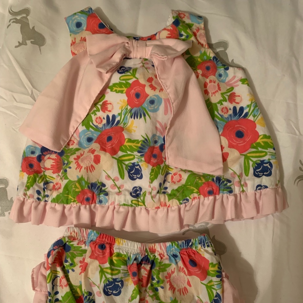Ruffle Butts open back outfit for girl 6-12 months